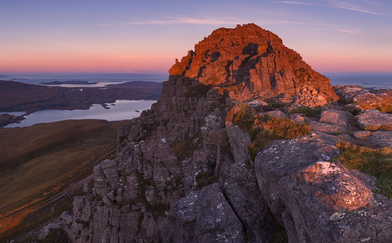 no people, viewpoint, tranquility, Wilderness, rock, 8K, Vacation, united kingdom, Nature, visit, rock - object, stacpollaidh, Highlands, idyllic, geology