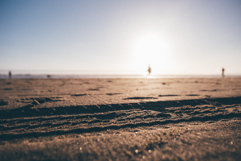 sunset, ocean, focus, sky, land, horizon over land, trail, selective focus, distant, san francisco, outdoors, water, nature, jeep, tire, scenics - nature
