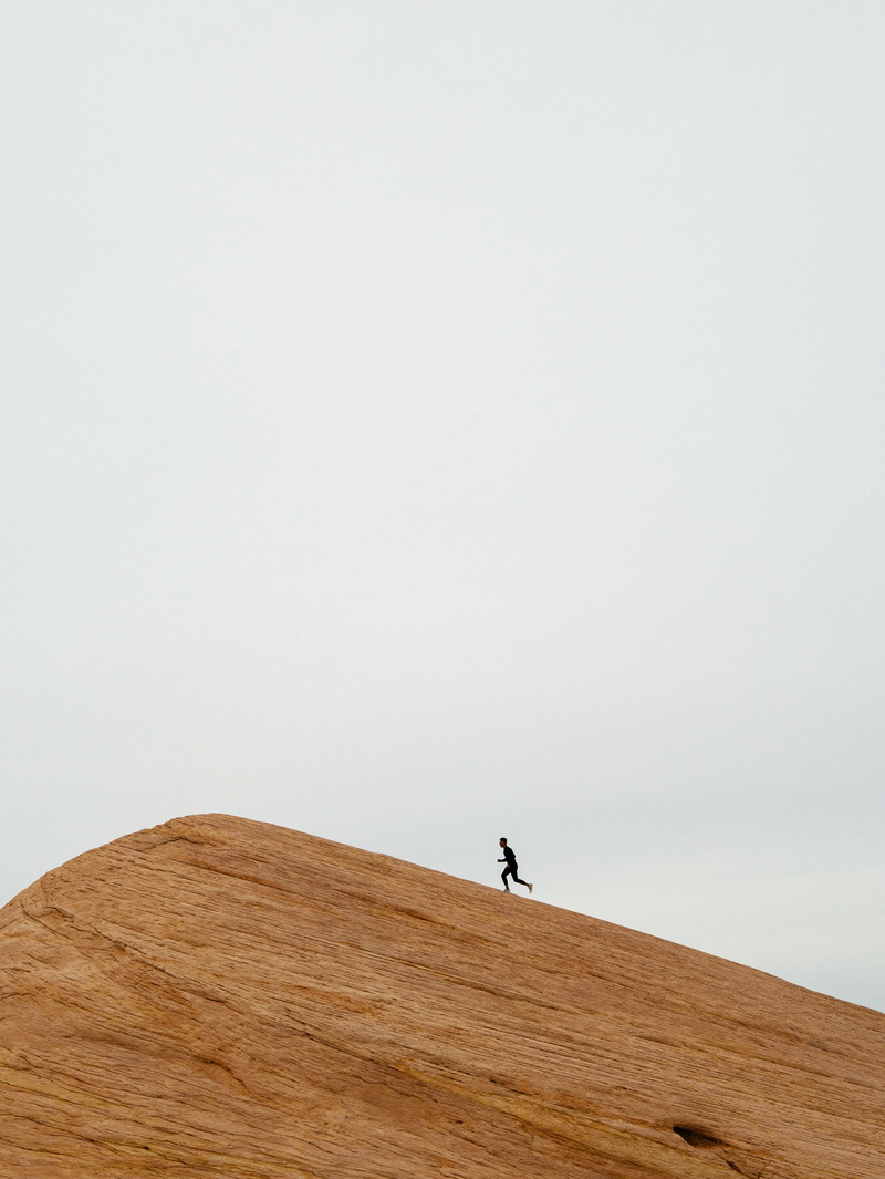 remote, climate, one person, environment, copy space, lifestyles, scenics - nature, arid climate, standing, day, tranquility, landscape, 4K, peak, daytime