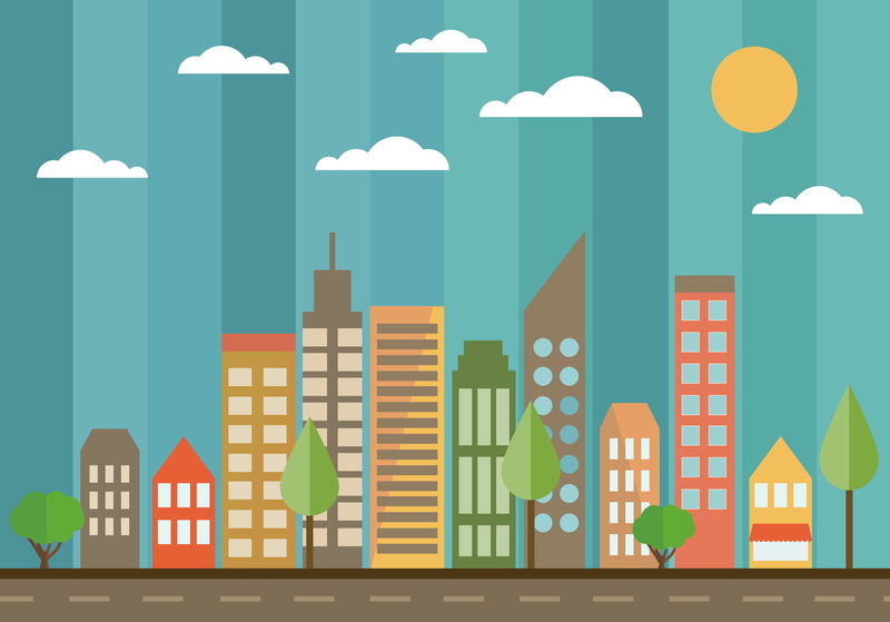 tower, office building exterior, multi colored, residential District, clouds, landscape, construction Industry, figure, downtown District, urban Skyline