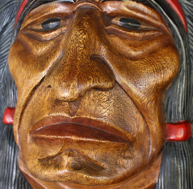 wood, sculpture, indian, red indian, art and craft, brown, animal body part, domestic animals, human representation, representation, american indian, natural