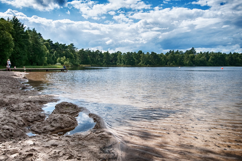 bullensee, tranquility, travel destinations, day, clouds, water, lake, scenics - nature, wümme, beach, tranquil scene, cloud - sky, land, lower saxony