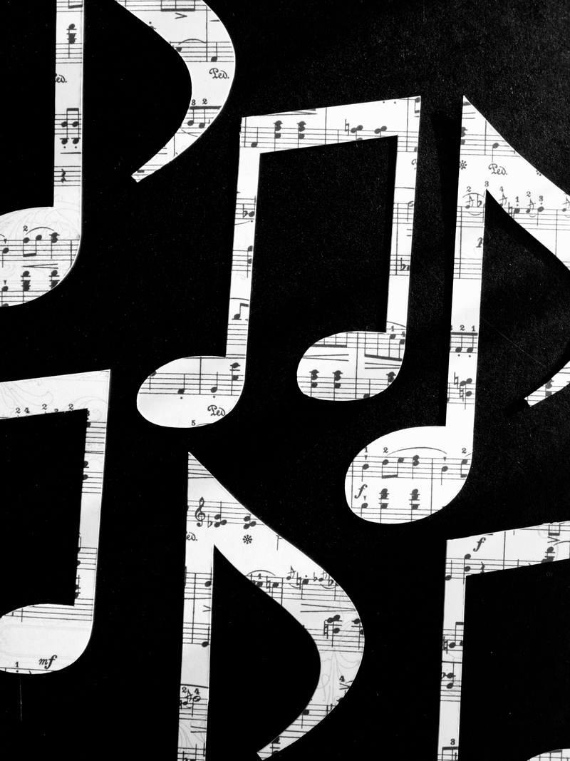 full frame, close-up, outlines, sheet music, communication, backgrounds, letter, day, shape, music, number, no people, capital letter, notes, art and craft