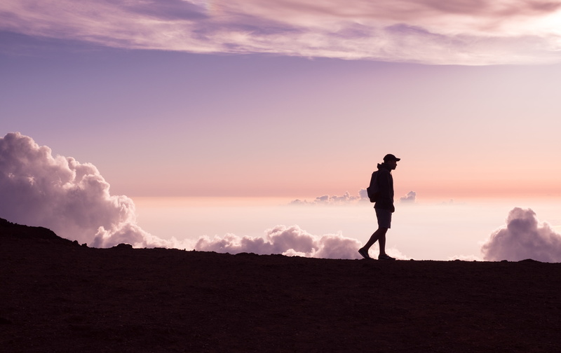 landscape, copy Space, action, 4K, beauty In Nature, leisure activity, people, hiking, outdoors, mountain, mountain Peak, backpack, nature, standing, cloudscape