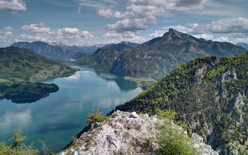 lake, 2K, water, hills