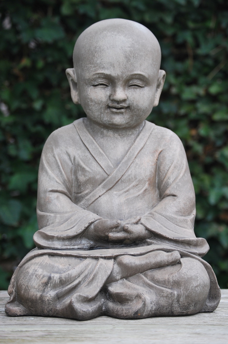 outdoors, creativity, front view, angel, belief, zen, sitting, craft, lotus, 2K, image, male likeness, position, statue, monk, spirituality, representation