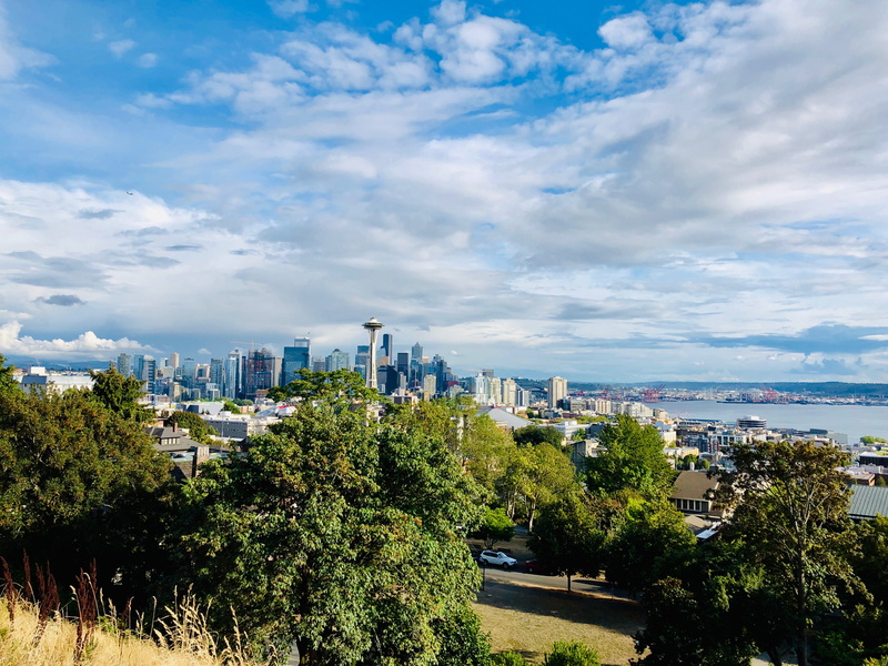 outdoors, united states, plants, water, architecture, seattle, iphone x, day, cityscape, no people, sea, building, city, nature, 4K, building exterior