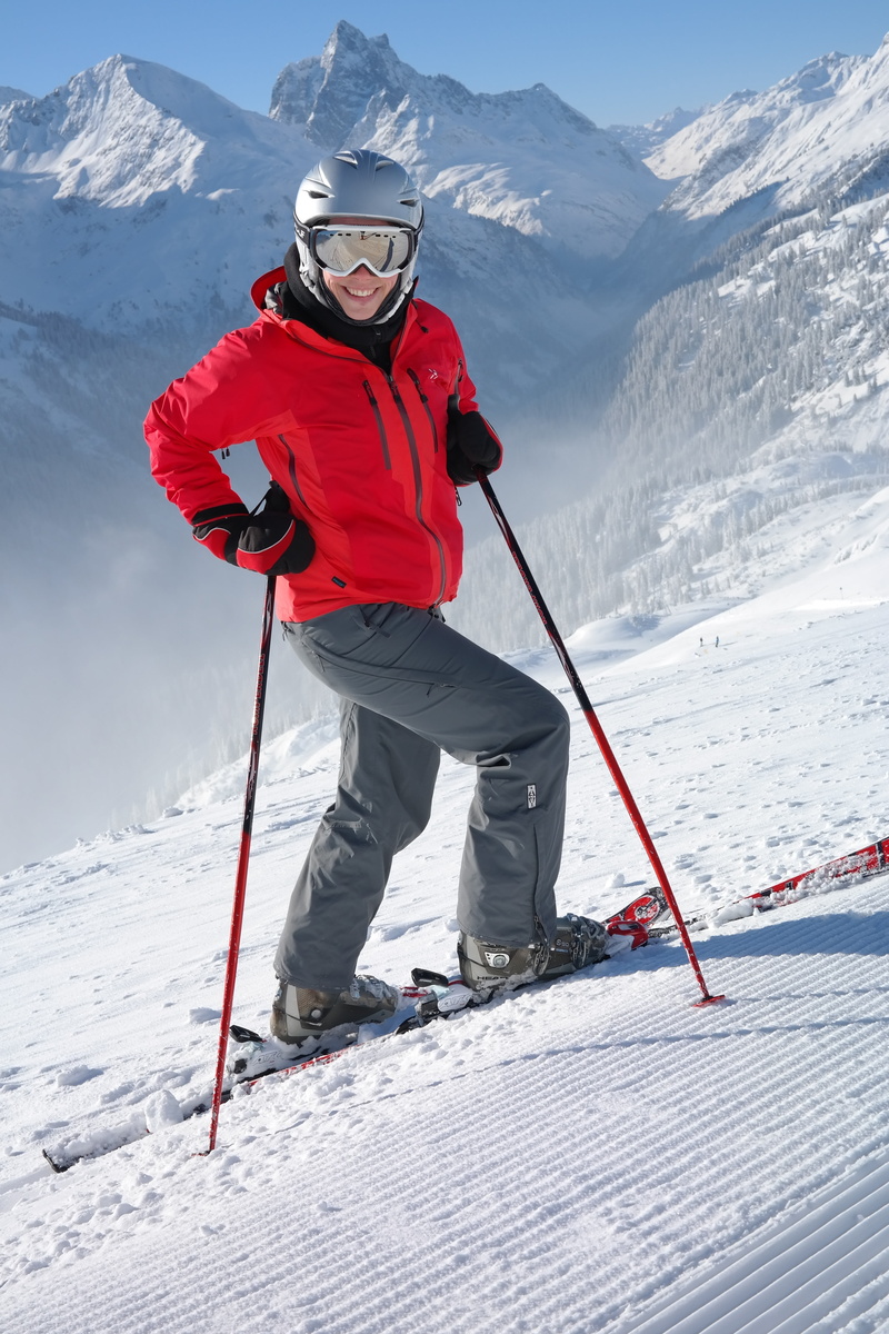 skiing, real people, cold temperature, winter sport, beauty in nature, vacations, sporty, skier, ski-wear, mountain, attractive, ski, posing, jacket, cold