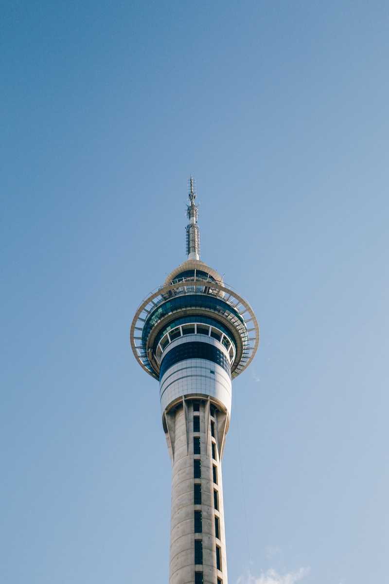 built structure, blue, travel, nature, tower, low angle view, auckland, travel destinations, sky tower, new zealand, outdoors, sky, skies, global communications