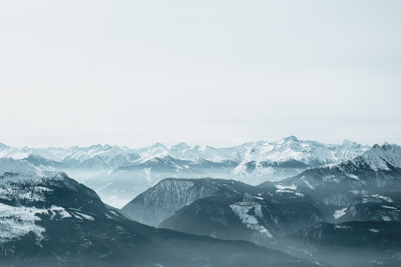 alps, view, austrian alp, daytime, ice, nature, mountain range, sky, mountain ridge, alp, landscape, outdoors, winter, fog, beauty in nature, no people