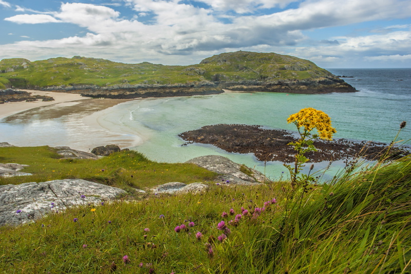 water, nature, flowing, landscape, lochinver, scottish, 2K, tranquility, sea, horizon over water, no people, outdoors, ocean, cloud - sky, rock, light