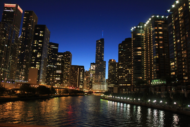 urban Scene, skyscraper, high rise buildings, rise, urban Skyline, canon, architecture, favourite, high, night, cityscape, lights, chicago, view, buildings