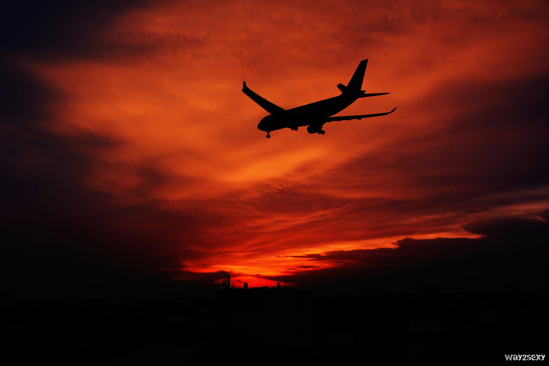 4K, air Vehicle, EOS  60D, air, cloud - Sky, nighttime, commercial Airplane, Aircraft, transportation, airplane, silhouette, sky, Sunset, flying
