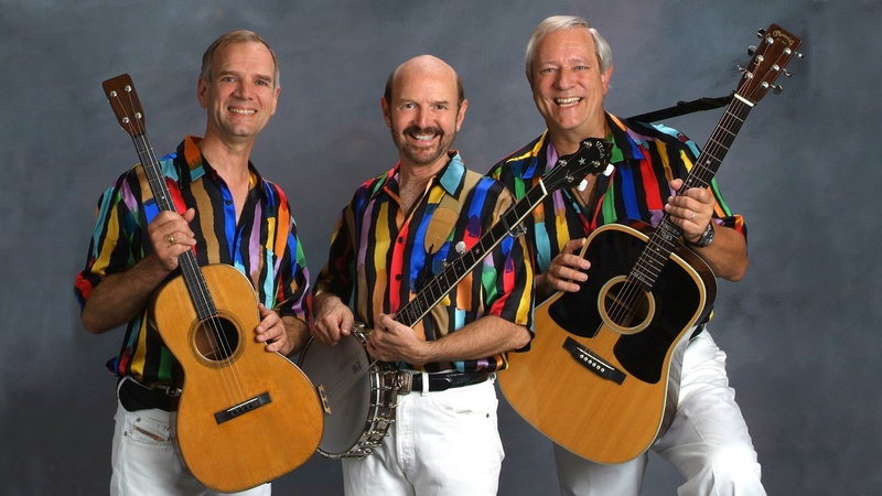 musical instrument, Band, The kingston trio, Shirts, musician, adult, holding, standing, Smile, 1080P, looking at camera, arts culture and entertainment