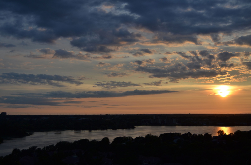 orange color, 4K, sunset, lake, no people, dramatic sky, canada, kingston ontario, tranquility, environment, clouds, beauty in nature, non-urban scene