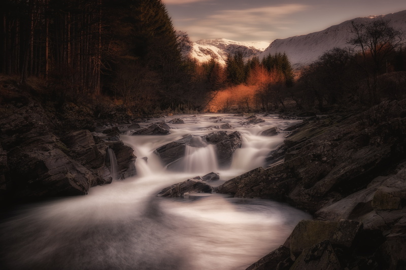 stream, nature, landscape, samsung, river  orchy, water, waterfall, outdoors, beauty In Nature, forest, view, River Orchy, rapids, long  exposure, 4K