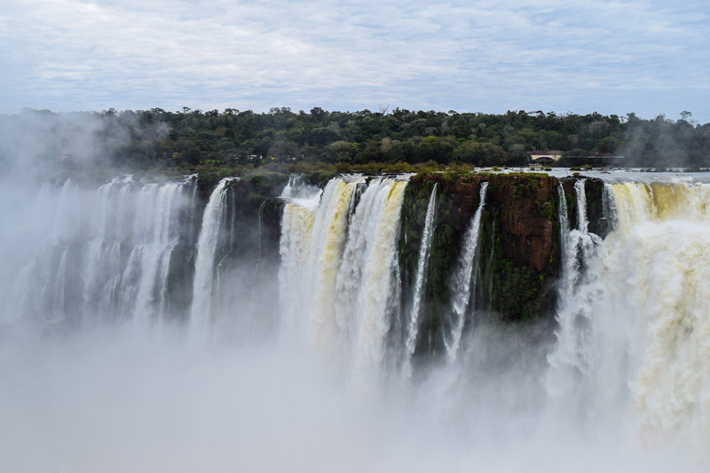waterfall, Iguazu, outdoors, flowing water, Water, tree, splashing, travel destinations, Nature, power in nature, argentina, long exposure, falling water