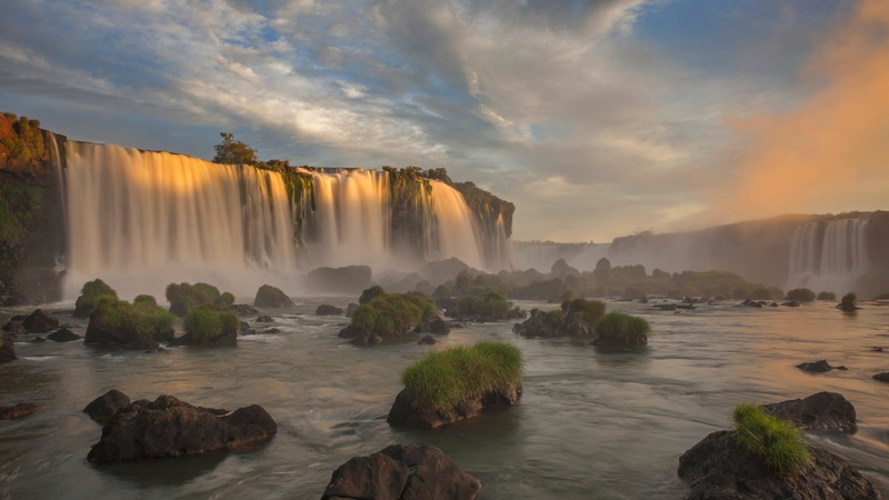 landscape, 1080P, waterfall, Iguazu Falls, Brazil, river, nature