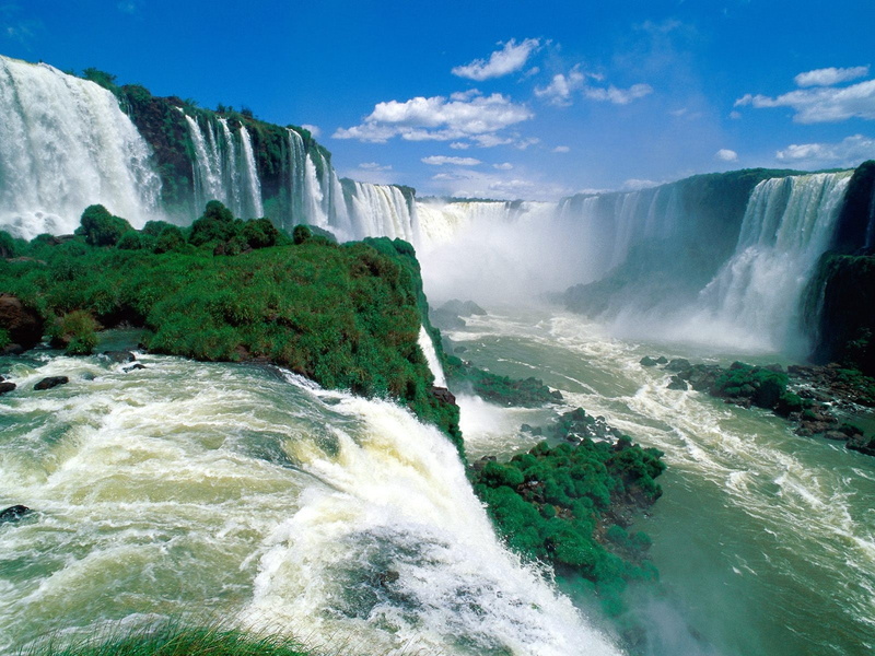 iguazu, brazil, waterfalls, falls, 720P, nature