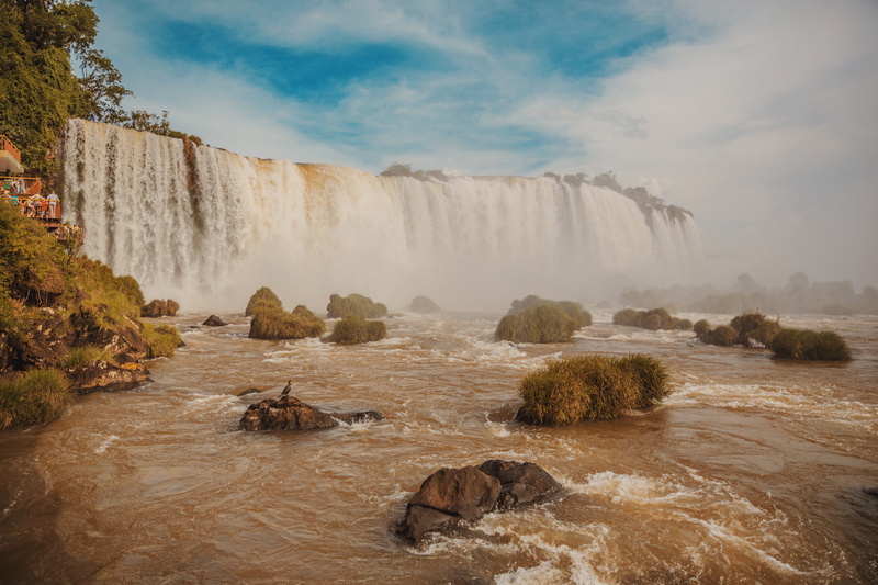 solid, no people, plant, cloud - sky, blurred motion, outdoors, water, scenics - nature, cataratas do iguaçu, beauty in nature, non-urban scene, iguazu