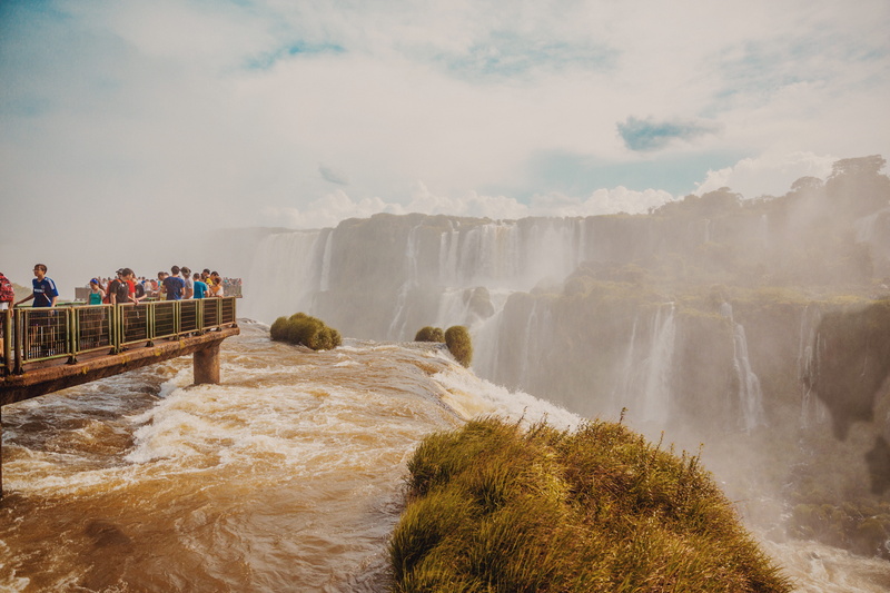 brazil, iguazu, water, power in nature, outdoors, travel destinations, sky, tourism, scenics - nature, women, nature, beauty in nature, flowing water, group of people