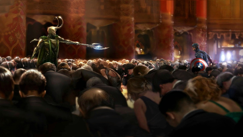 movie, concept, concept art, art, concepts, hd, america, captain, avengers, The Avengers (movie), captain america, 1080P, artwork, Loki, aircraft, sceptres