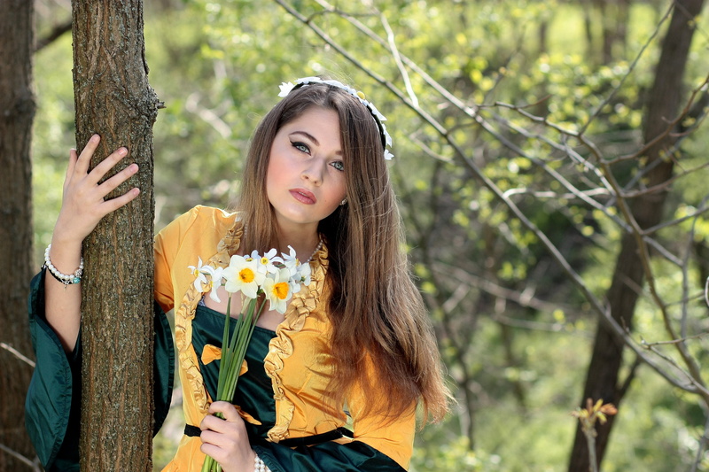 long hair, forest, petaled, people, freshness, story, beautiful, hair, teenager, flower, beautiful woman, beauty in nature, beauty, flowering plant, nice
