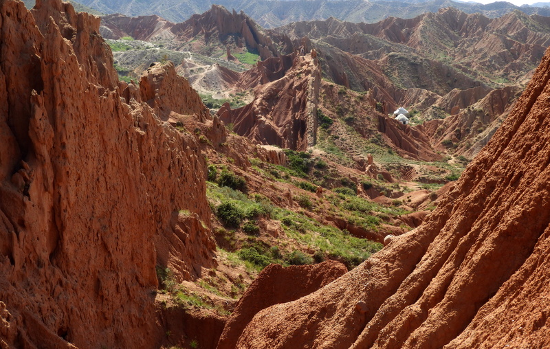 environment, rock - object, tranquil scene, climate, landscape, eroded, tourism, rock formation, kyrgyztan, geology, physical geography, no people, arid climate