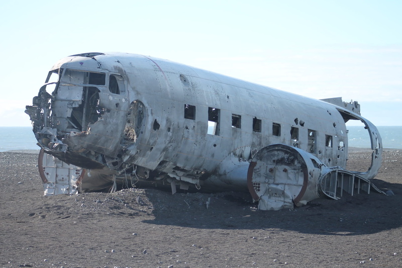 travel, landscape, summer, winter, bank, coast, transportation, decline, sky, run-down, obsolete, volcano, massif, old, stainless, Iceland, air vehicle