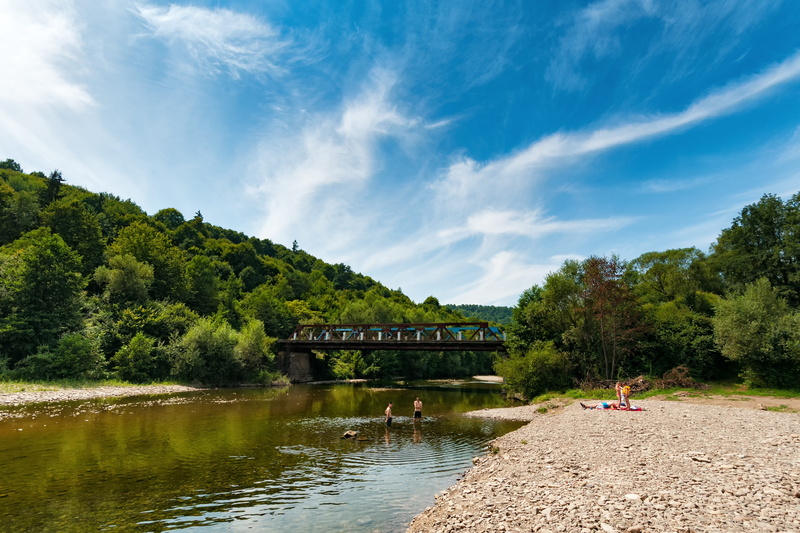 road, no people, landscape, day, 4K, built structure, landscapes, cloud - sky, bridge, scenics - nature, sky, bridge - man made structure, nature, carpathian