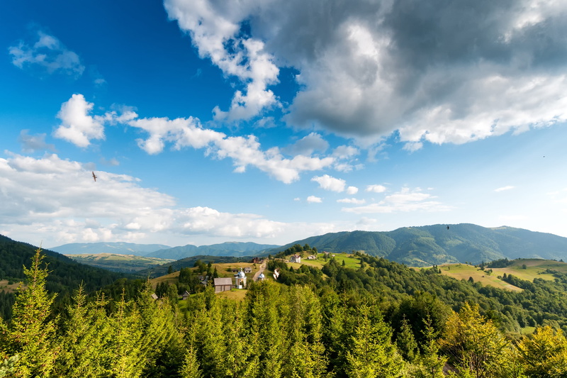 mountain range, environment, green color, growth, tree, road, Ukraine, mountain, mountains, plant, nature, sky, no people, scenics, cloud - sky, 2K, tranquility