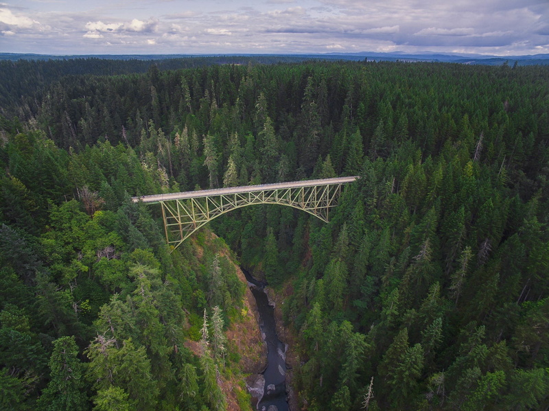 beauty in nature, bridge - man made structure, plant, lush foliage, transportation, growth, no people, tree, high angle view, 1080P, scenics - nature