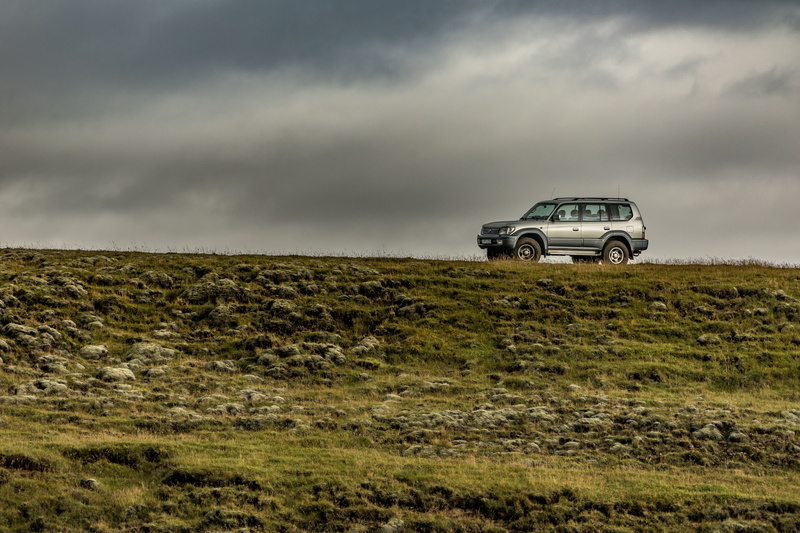 offroad, storm, no people, clouds, 5K, jeep, meadow, grass, sky, land, environment, road trip, fields, parking, water, field, overcast, motor vehicle