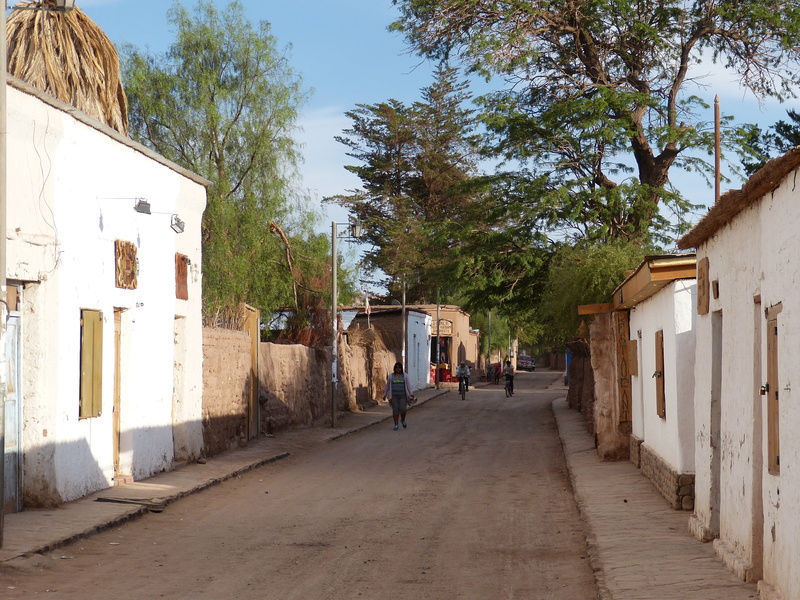 san pedro, sky, people, building exterior, acacia, atacama, dry, group of people, plant, san pedro de atacama, real people, walking, building, trees, chile