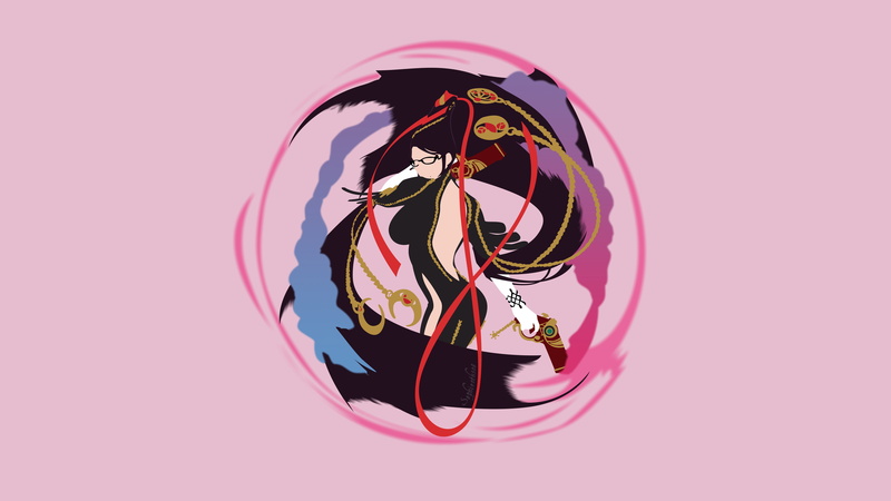 minimalism, video games, Bayonetta, 4K, simple background