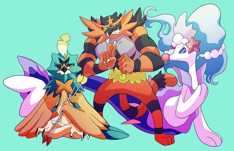 1080P, Pokémon, Incineroar (Pokémon), Primarina (Pokémon), Decidueye (Pokémon)