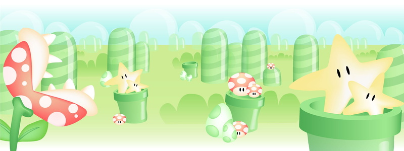 mario, super, video, bros, multiscreen, 2K, stars, games, plant, piranha, mushrooms