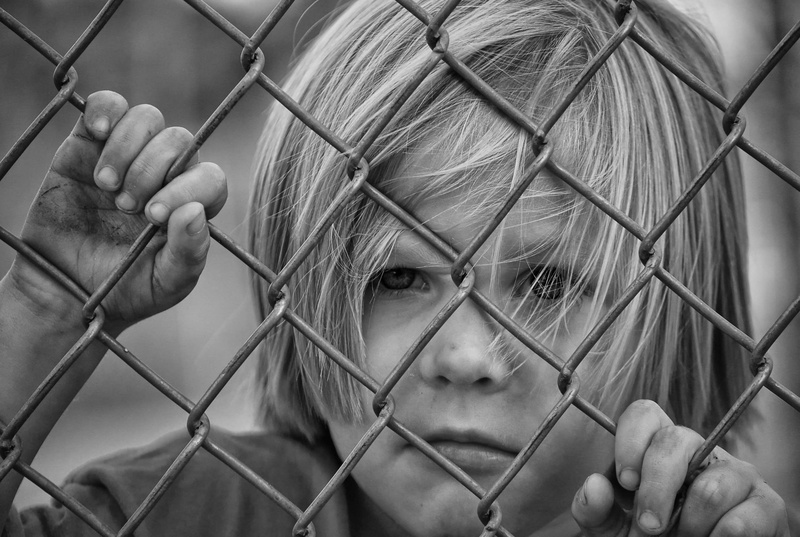 childhood, hand, youth, child, young, face, fence, expression, chainlink fence, hairstyle, innocence, boy, trapped, male, chain link, looking, 2K, looking at camera