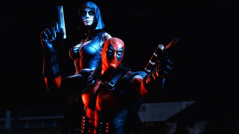 futuristic, rock music, silver colored, indoors, musical instrument, statue, video games, technology, arts culture and entertainment, sculpture, Deadpool