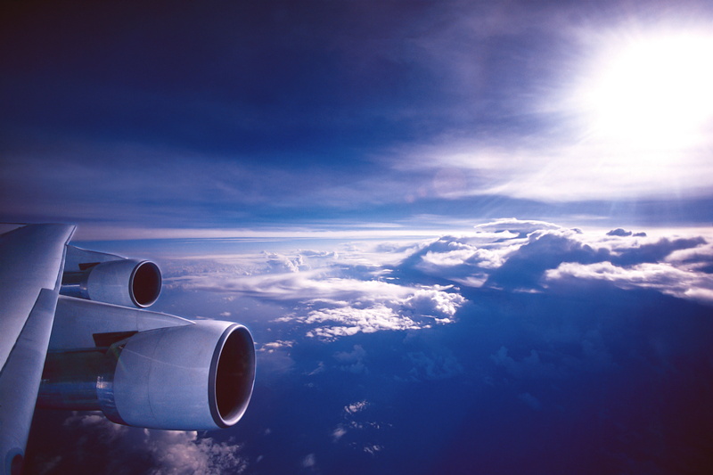 mode of transportation, Blik, The plane, flying, white, transportation, outdoors, Engines, Clouds, journey, airplane, The sun, blue, nature, jet engine