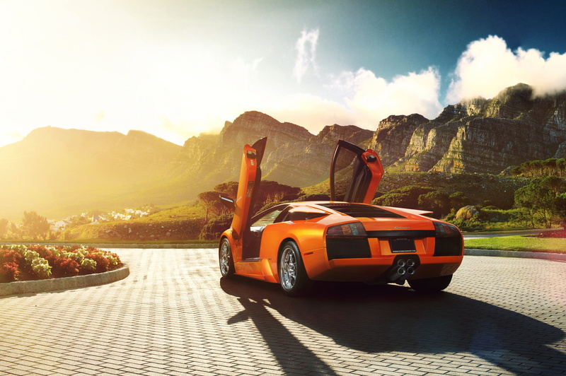 land vehicle, 1080P, sunny, V12, nature, motor vehicle, pavers, transportation, Murcielago, scenics - nature, flowers, outdoors, the sun, mode of transportation