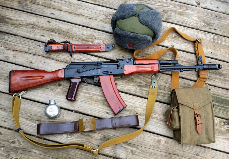machine, bayonet knife, strap, AK-47, 4K, hat, Kalash