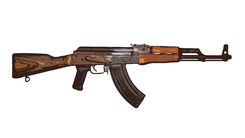 2K, warning sign, handgun, Kalash, communication, no People, machinery, rifle, weapon, wood - material, military, white background, protection, white