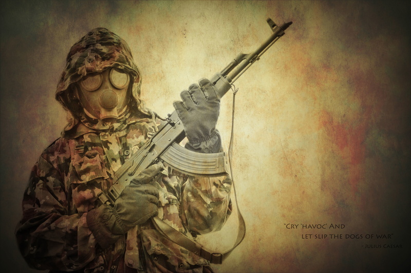 armed forces, waist up, war, gas mask, military, textured effect, gun, smoke - physical structure, male, people, rifle, holding, military uniform, weapon