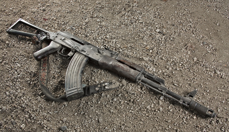 day, 1080P, safety, ammunition, gun, high angle view, weapon, land, military, conflict, no people, metal, black, protection, security, outdoors, machine