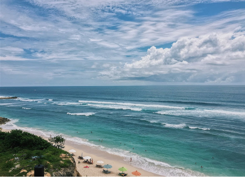 day, horizon, surfing, sea, aquatic sport, beauty in nature, indonesia, wave, power in nature, scenics - nature, cloud - sky, water, sport, land, horizon over water