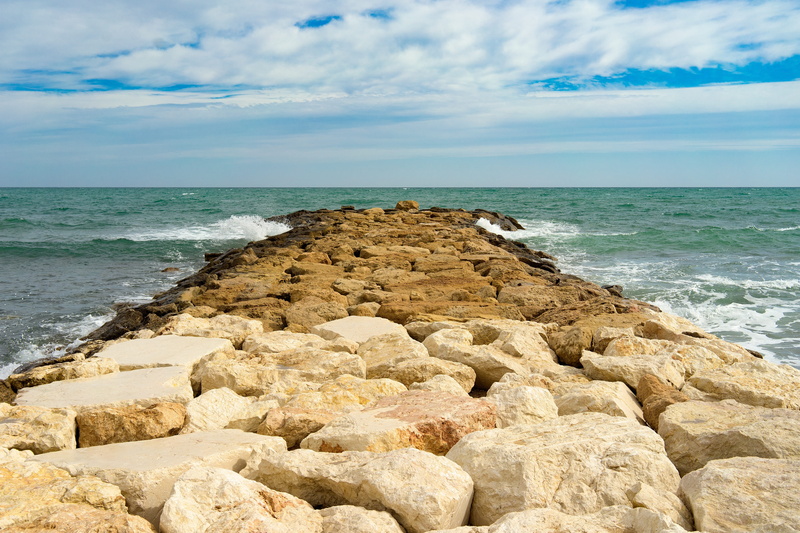 natural, rock, scenics - nature, groyne, outdoors, solid, end, stone, 4K, land, goal, beach, rock - object, leading, travel, beauty in nature, no more