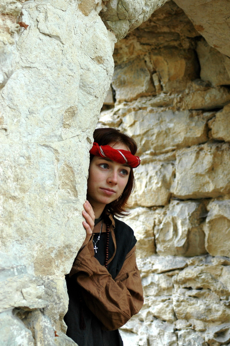 looking, serious, vintage character, females, goal, beauty, people, Fortifications, solid, outdoors, risk, the fortifications, woman, adults only, wall