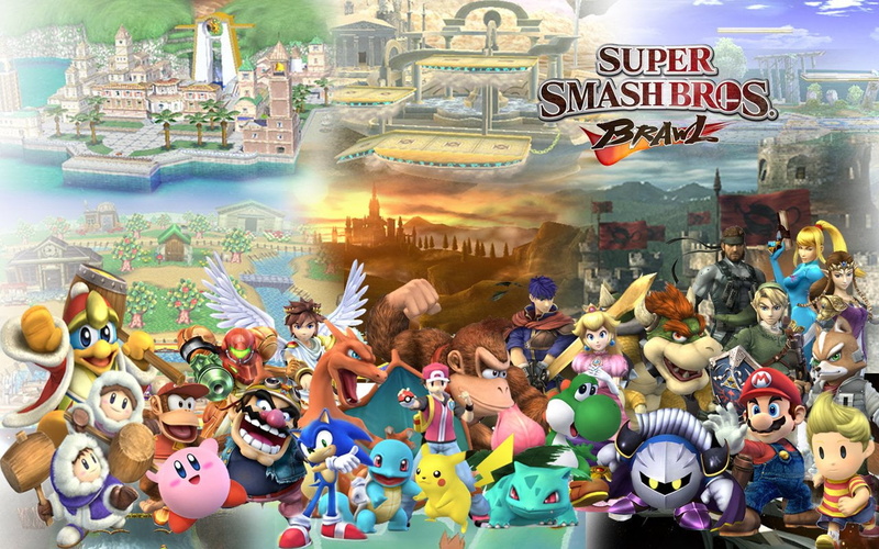 large group of objects, text, bros, human representation, figurine, communication, Super Smash Bros., choice, Super Smash Bros. Brawl, multi colored, poster