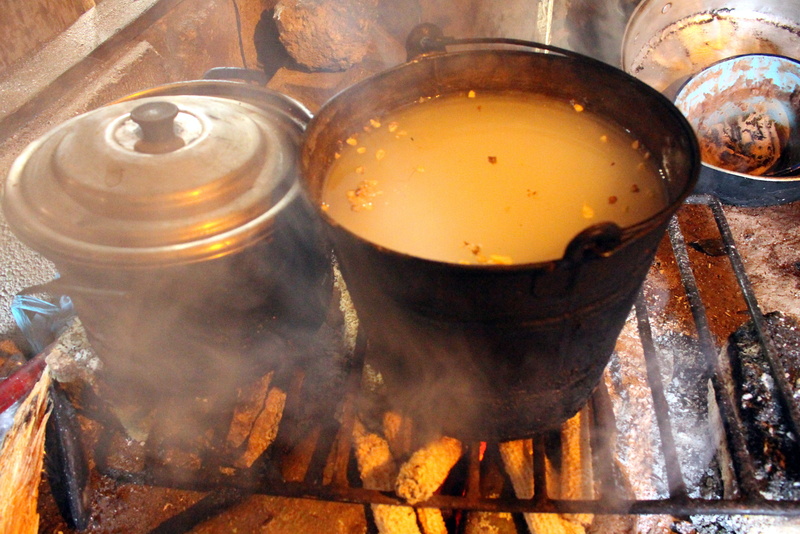indoors, heat - temperature, no people, food and drink, cooking with firewood, 4K, fire, mixtamal, freshness, burning, preparation, fireplace, indian corn